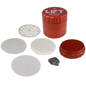 4 Piece RED Grinder with Accessories PRE-ORDER for May 2024